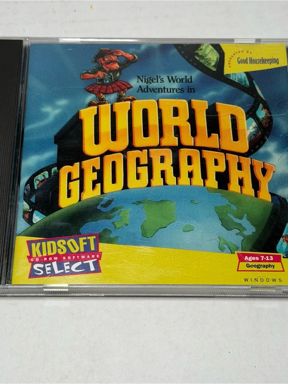 Vintage 90s Nigel’s World Adventures Geography PC Computer Game Educational